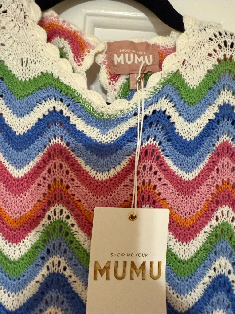 Show Me Your Mumu Sweeney Chevron Crochet Coverup
